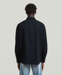 Heren overhemd lange mouw blauw