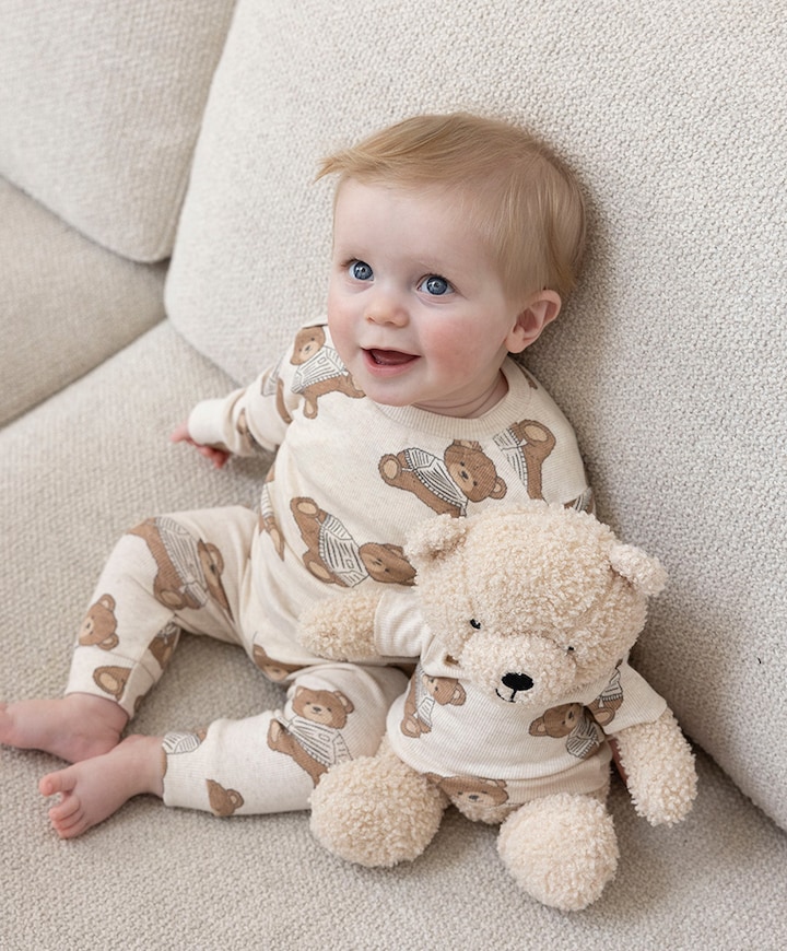 Uniseks pyjamaset  ecru