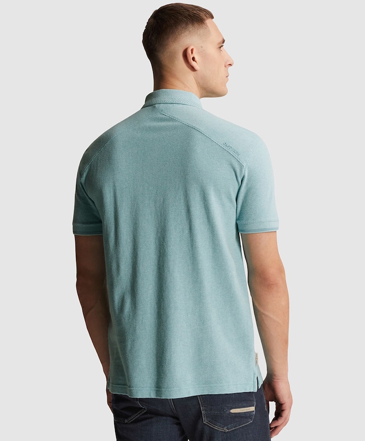 Heren polo blauw