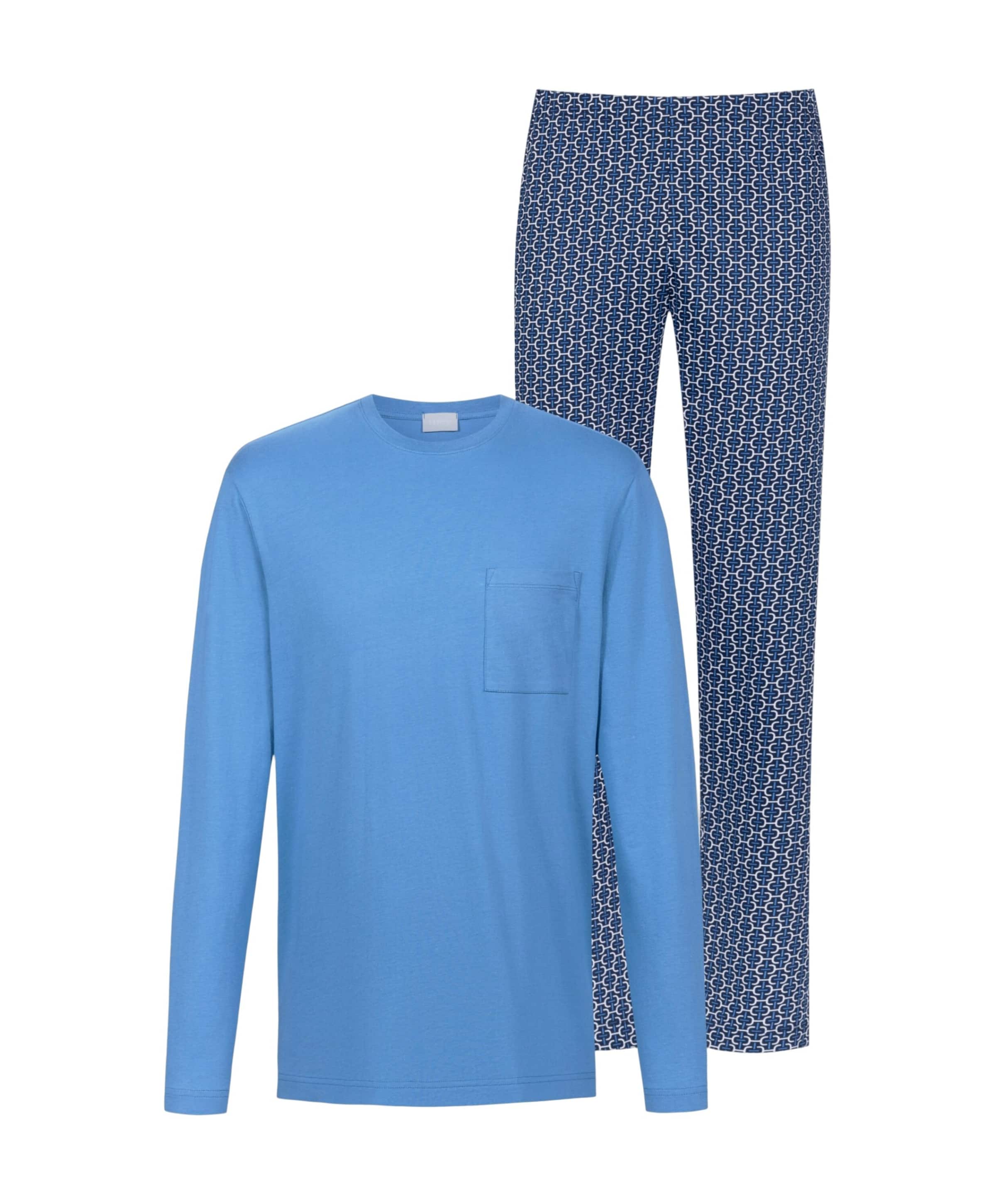 Heren pyjamaset blauw