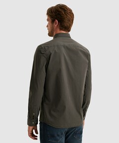 Heren overhemd lange mouw grijs