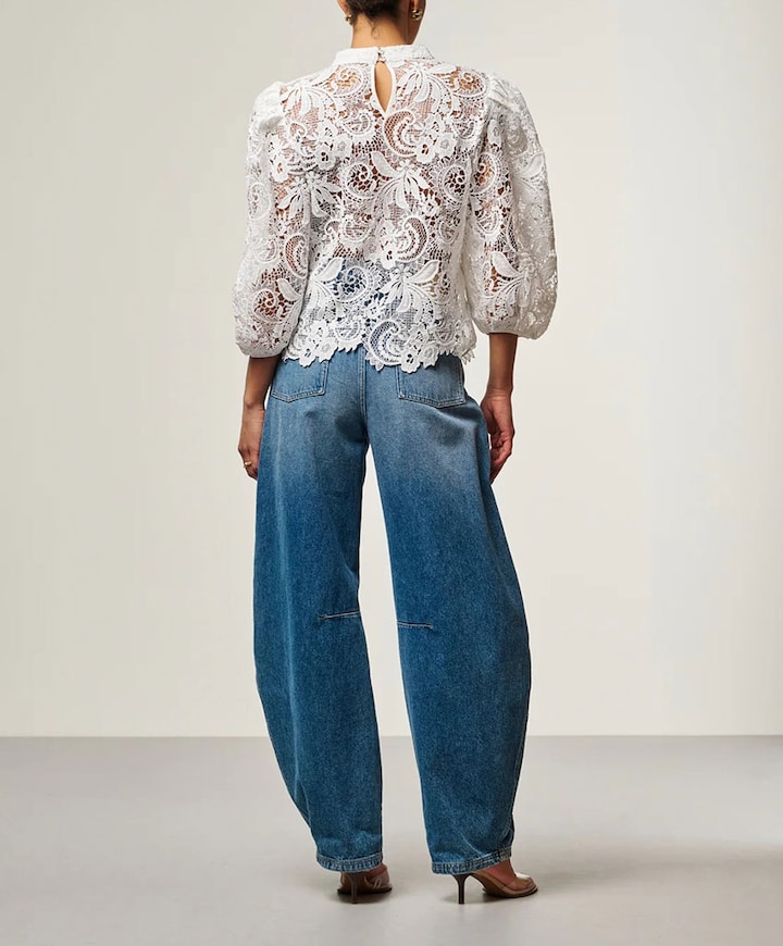 Dames top ecru