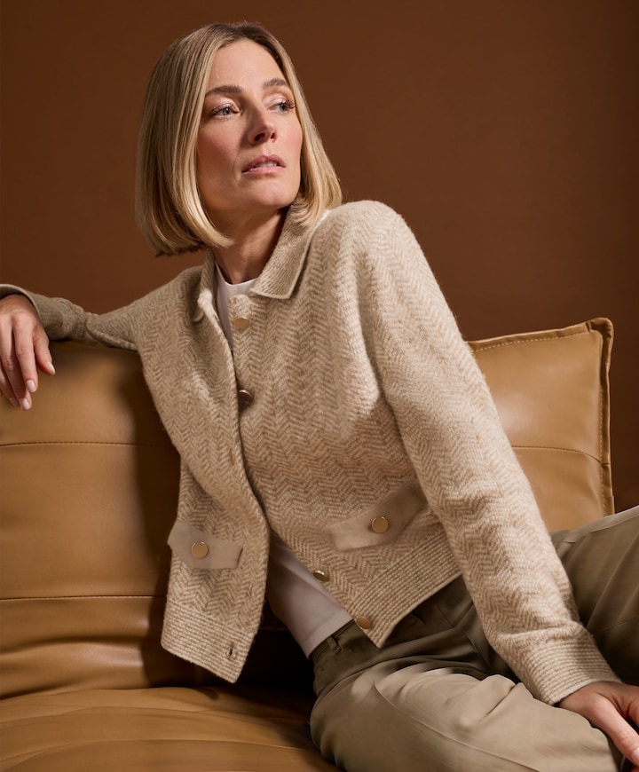 Dames vest beige