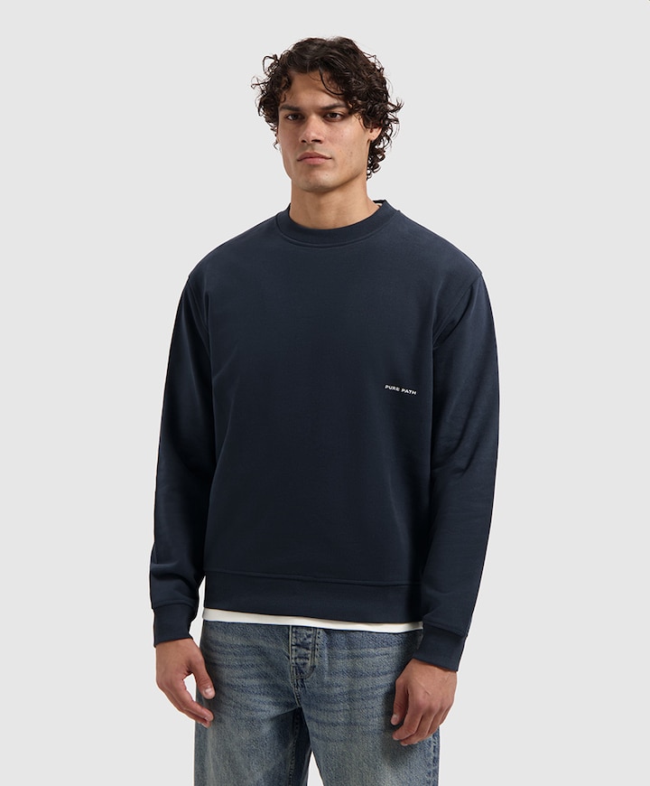 Heren sweater blauw