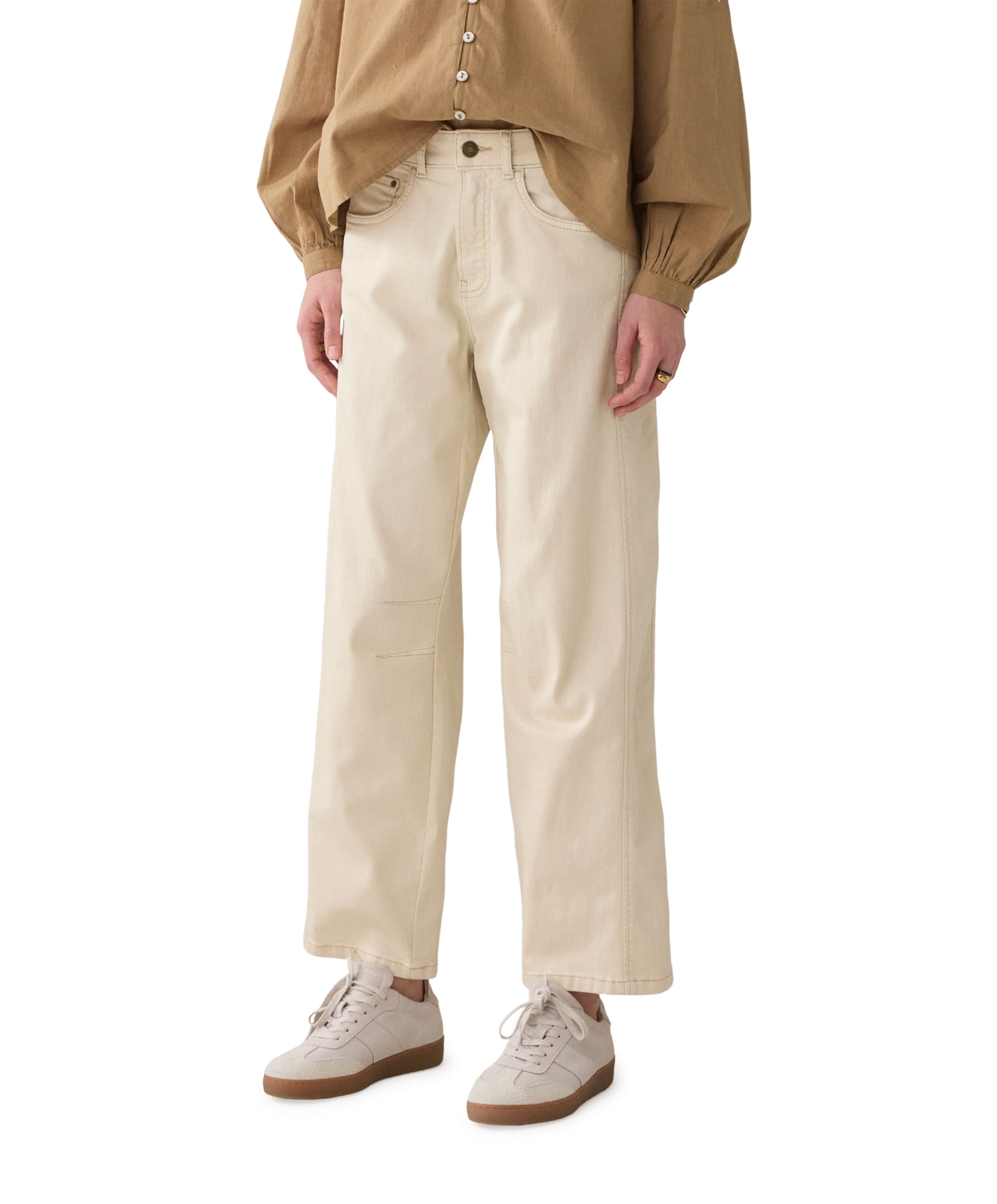 Cocoon Heritage stretch twill dames broek ecru