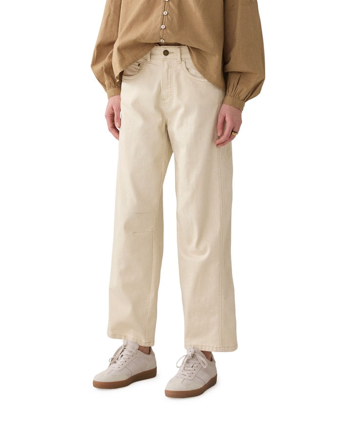 Cocoon Heritage stretch twill dames broek ecru