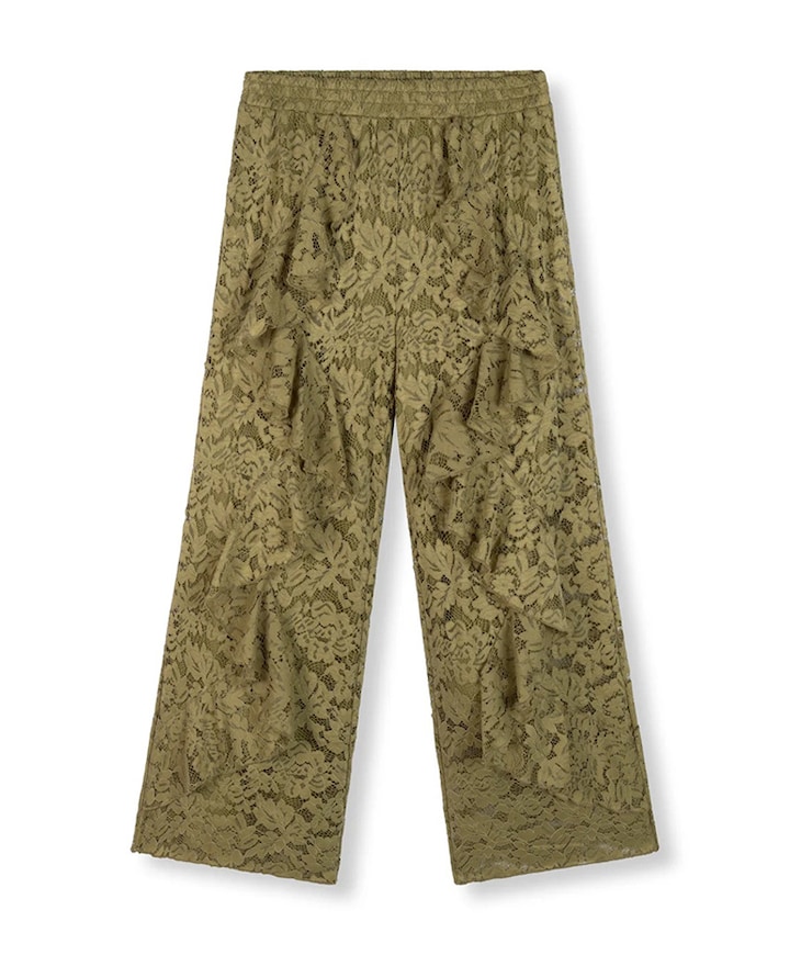 Ladies knitted lace AYA dames broek groen