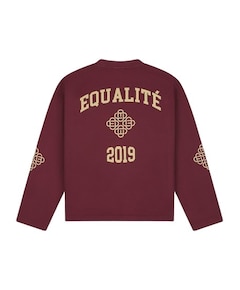 Uniseks longsleeve bordeaux