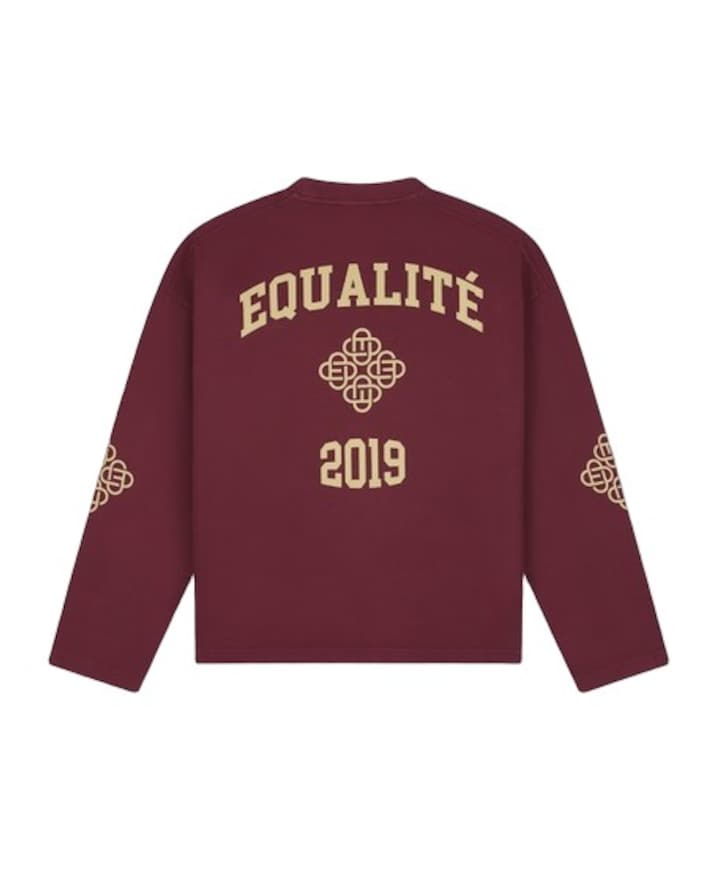 Uniseks longsleeve bordeaux
