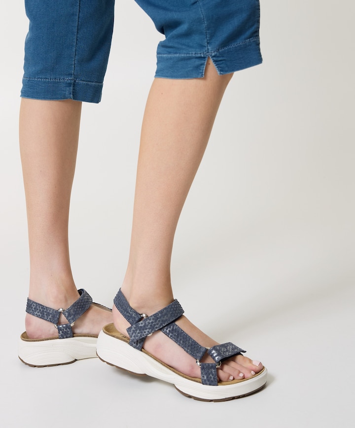 Passiflora dames sandalen blauw