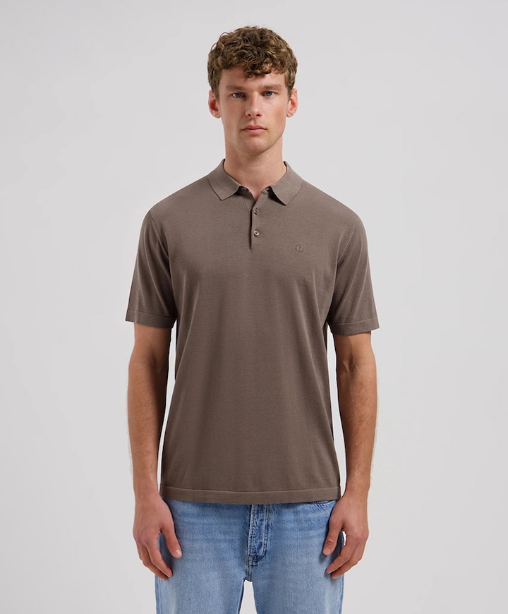 Heren polo grijs