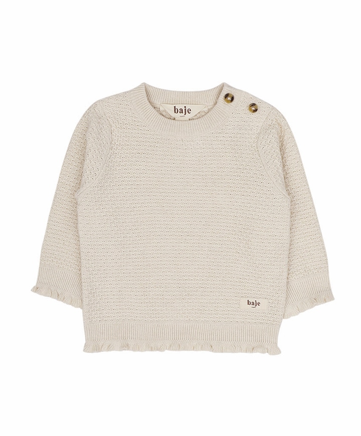 Meisjes trui ecru
