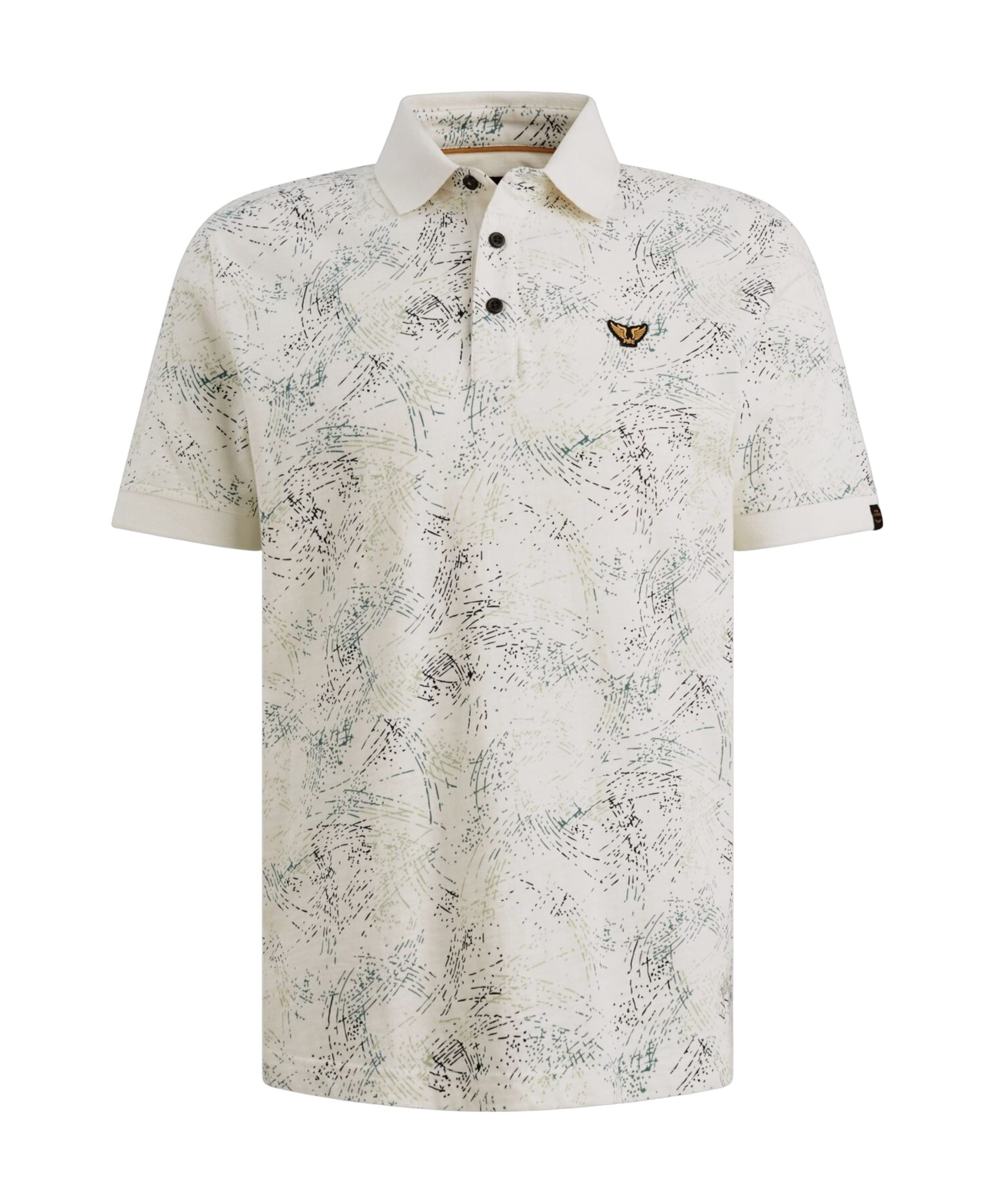 Heren polo ecru