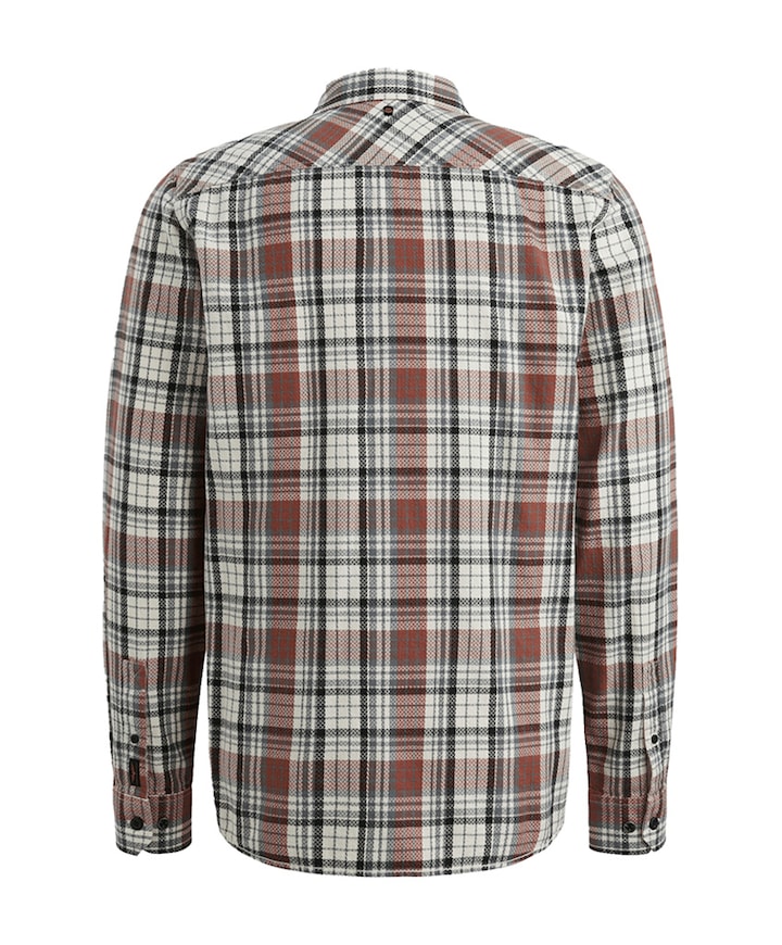 Heren overhemd lange mouw bordeaux