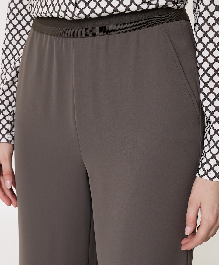 Wide leg dames broek bruin