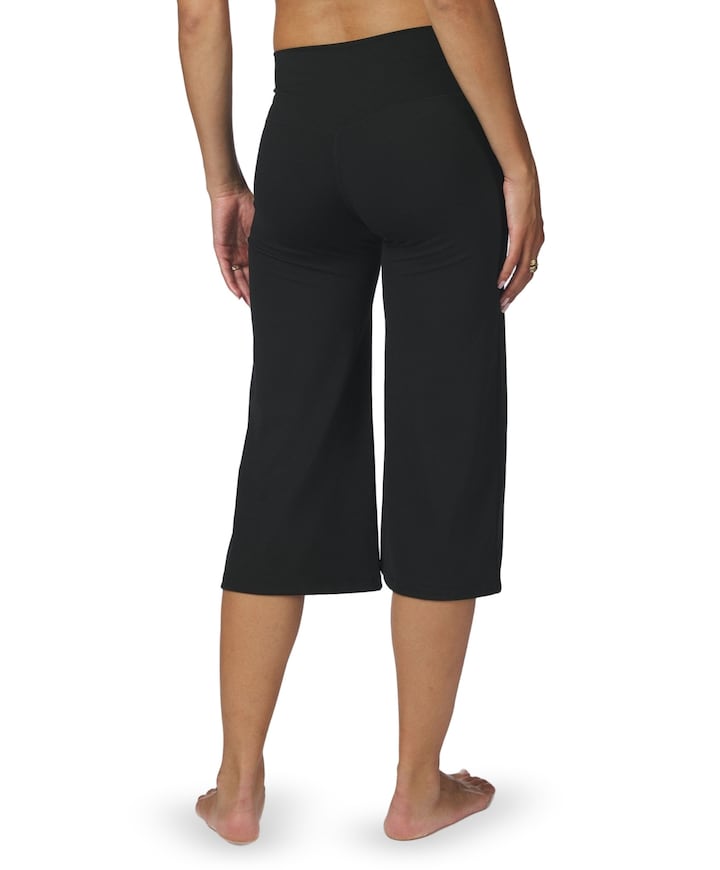 Lauri Wide dames capri broek zwart