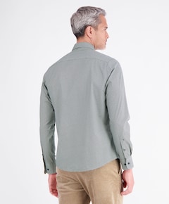 Heren overhemd lange mouw beige