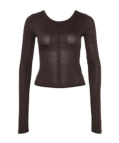 Dames longsleeve bruin