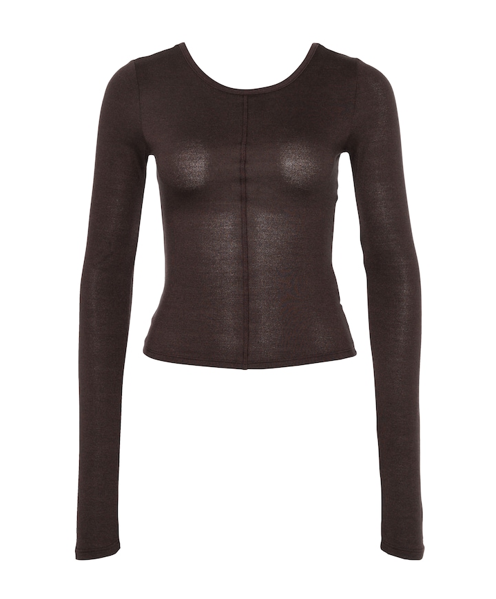 Dames longsleeve bruin