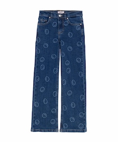 KOGJUICY REG WIDE SMILEY DNM CRO557 meisjes jeans blauw