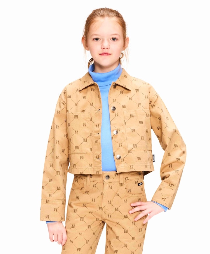 Meisjes vest beige
