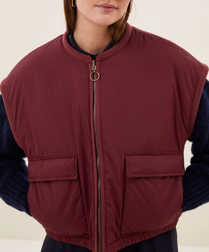 Dames gilet bordeaux