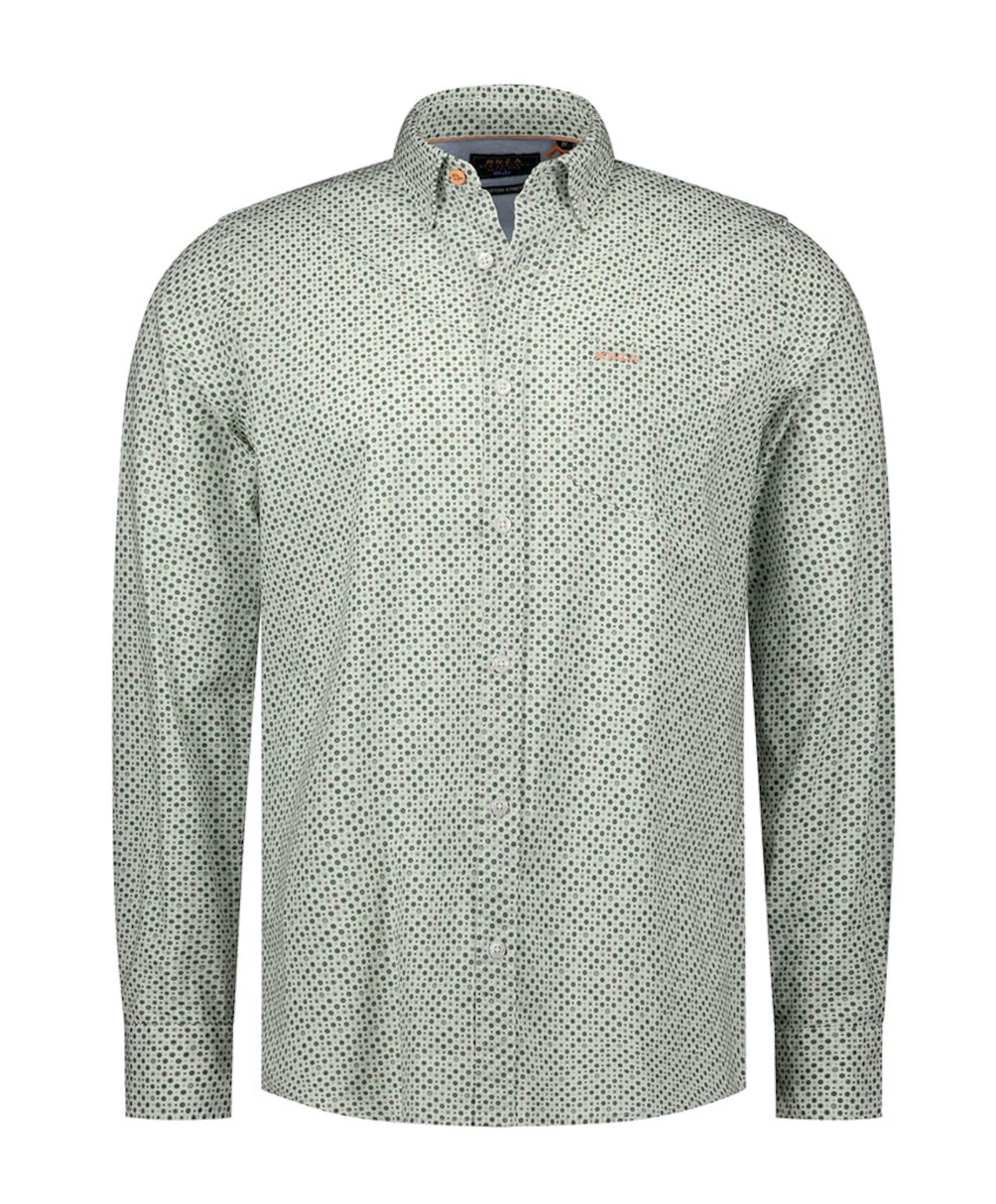 Heren overhemd lange mouw groen