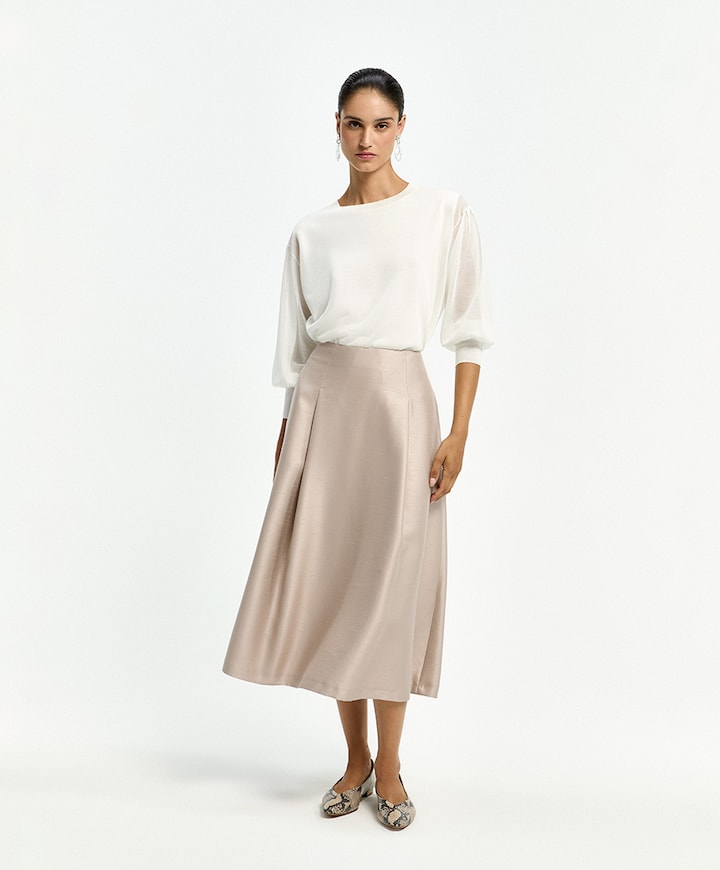 Dames rok beige