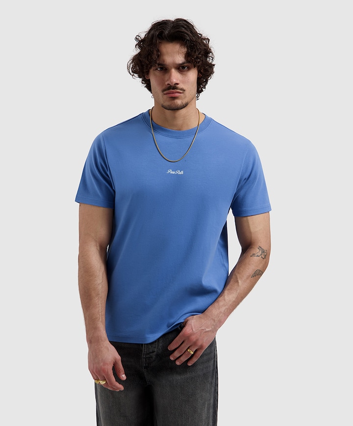 Heren T-shirt blauw