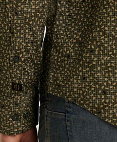 Heren overhemd lange mouw groen