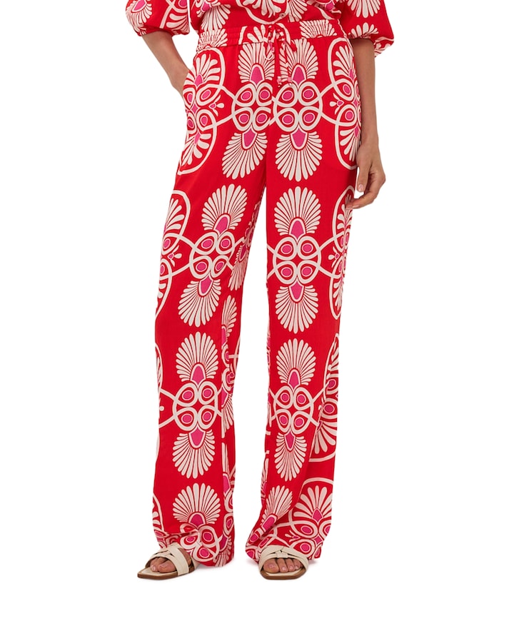 Wide Heartfelt dames broek rood