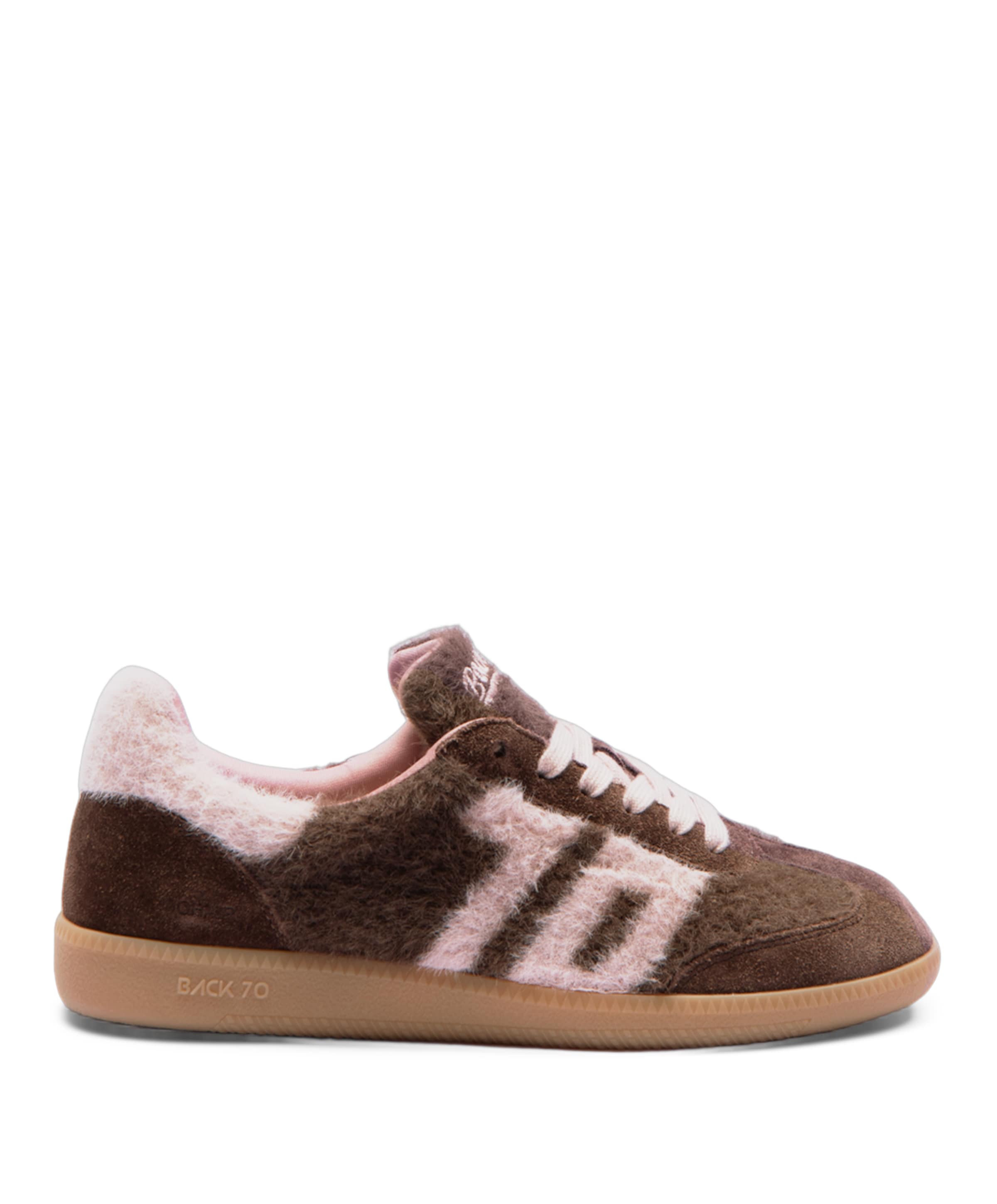 MOHAIR dames sneakers bruin