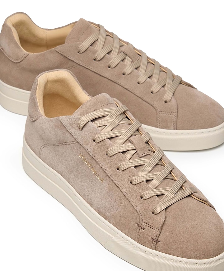 Tiebreak Suede heren sneakers beige