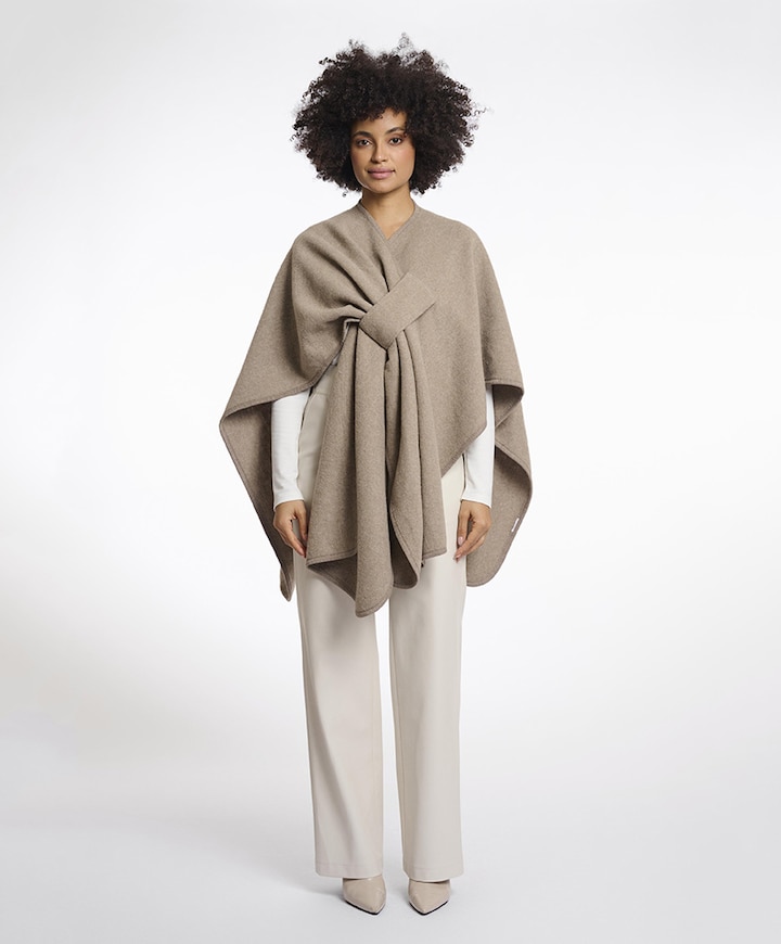 Dames cape beige