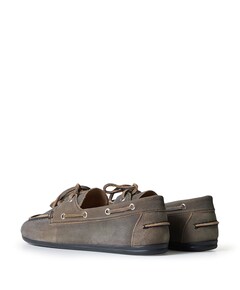 Boat Loafer Brushed dames mocassins grijs