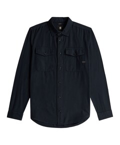Heren overhemd lange mouw blauw