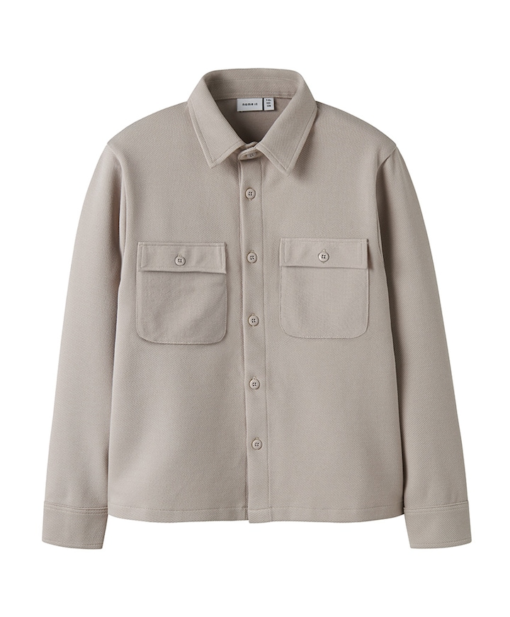 Jongens overhemd lange mouw grijs