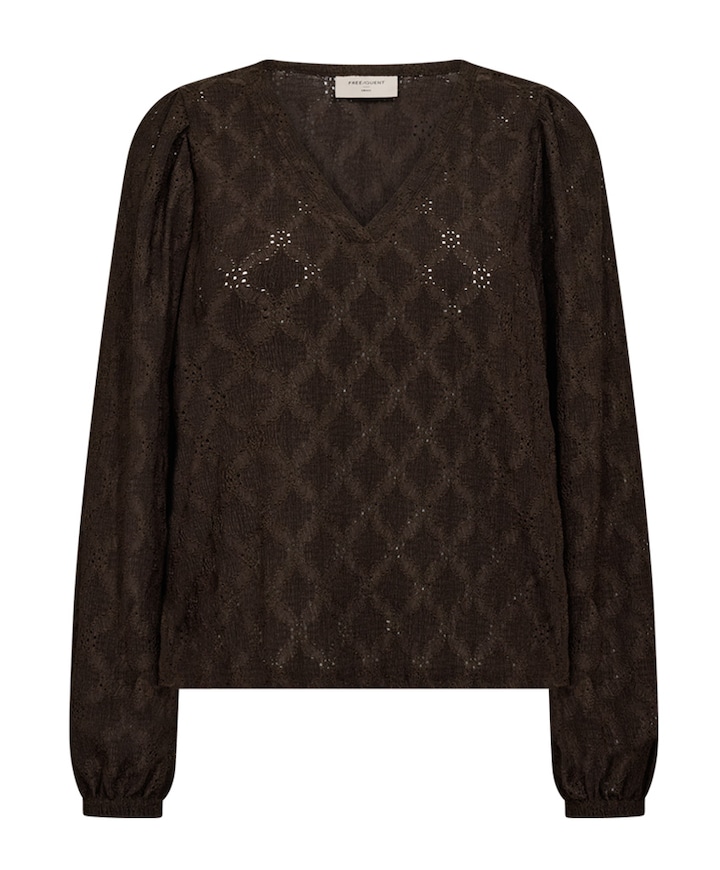 Dames blouse bruin