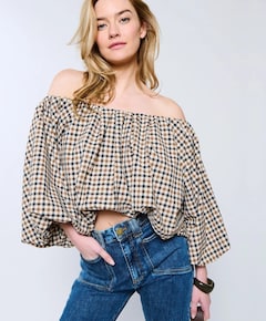 Dames top beige