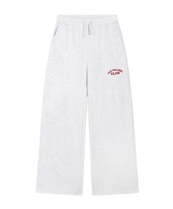 WIDE LEG SWEAT PANTS dames broek grijs