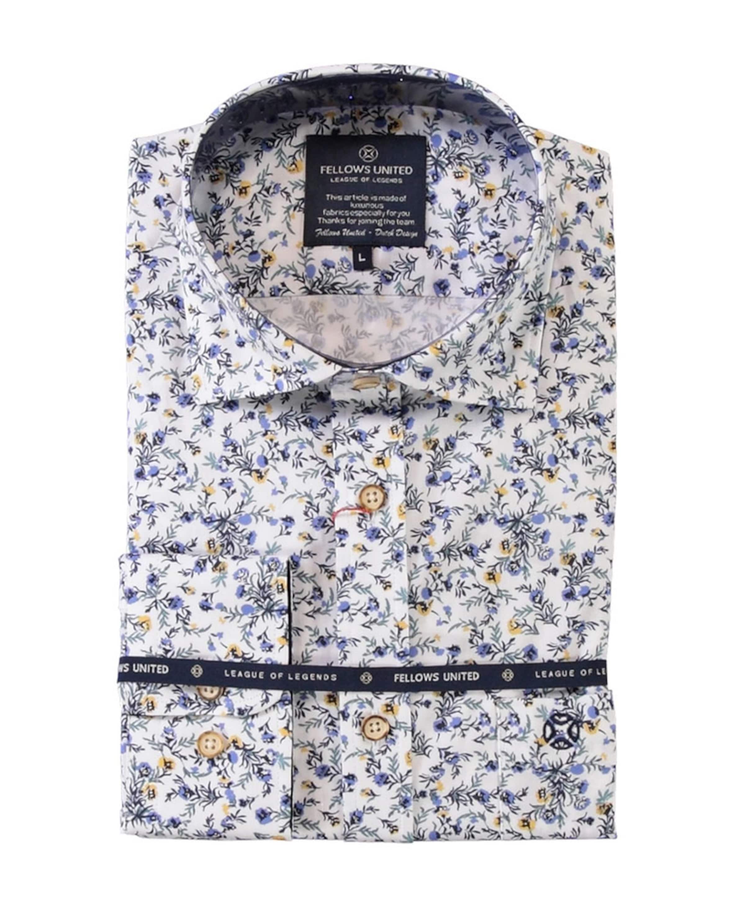 Heren overhemd korte mouw blauw