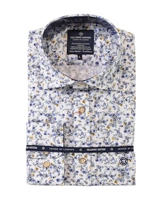 Heren overhemd korte mouw blauw