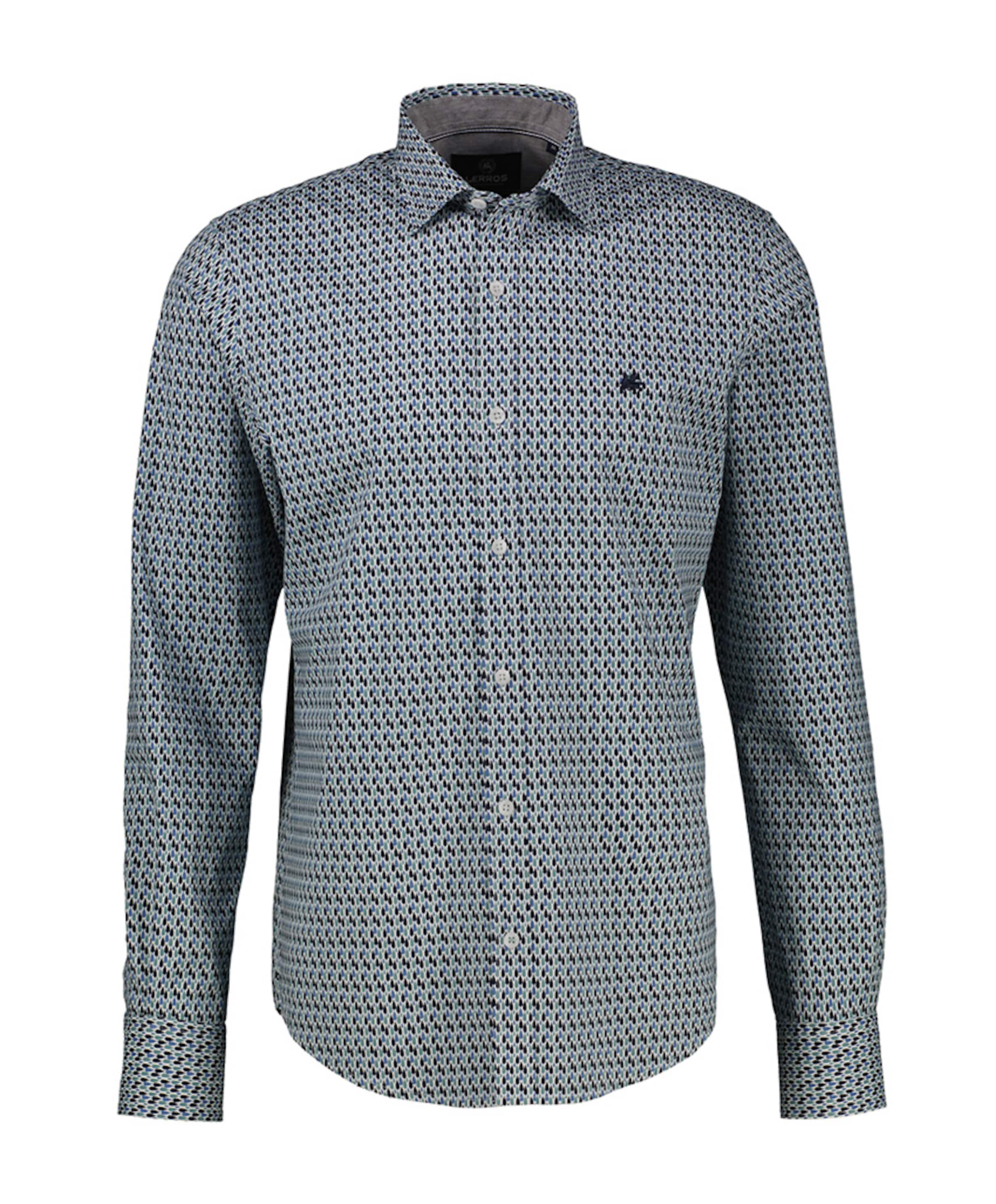 Heren overhemd lange mouw blauw