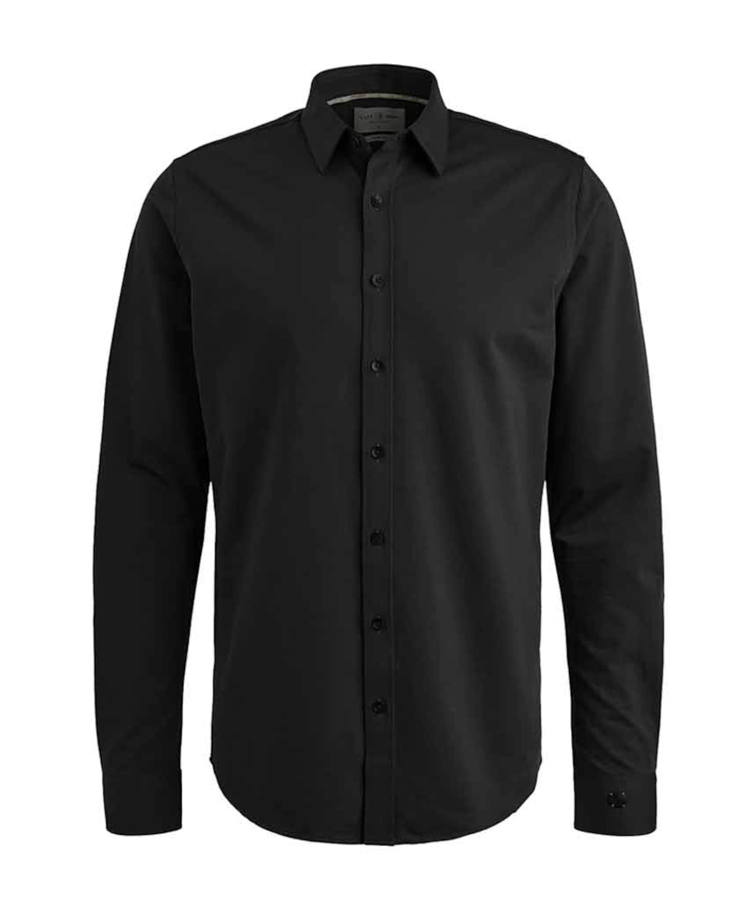 Heren overhemd lange mouw zwart