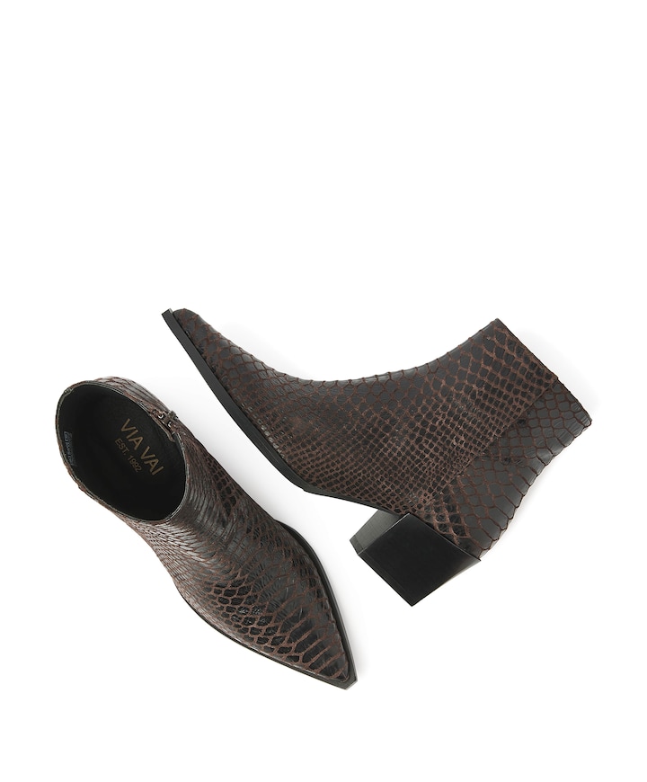 Kate Malina dames enkellaarzen bruin