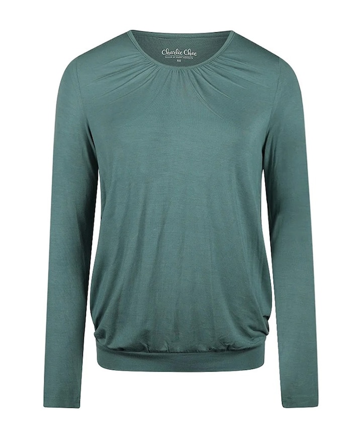 Dames pyjamatop groen