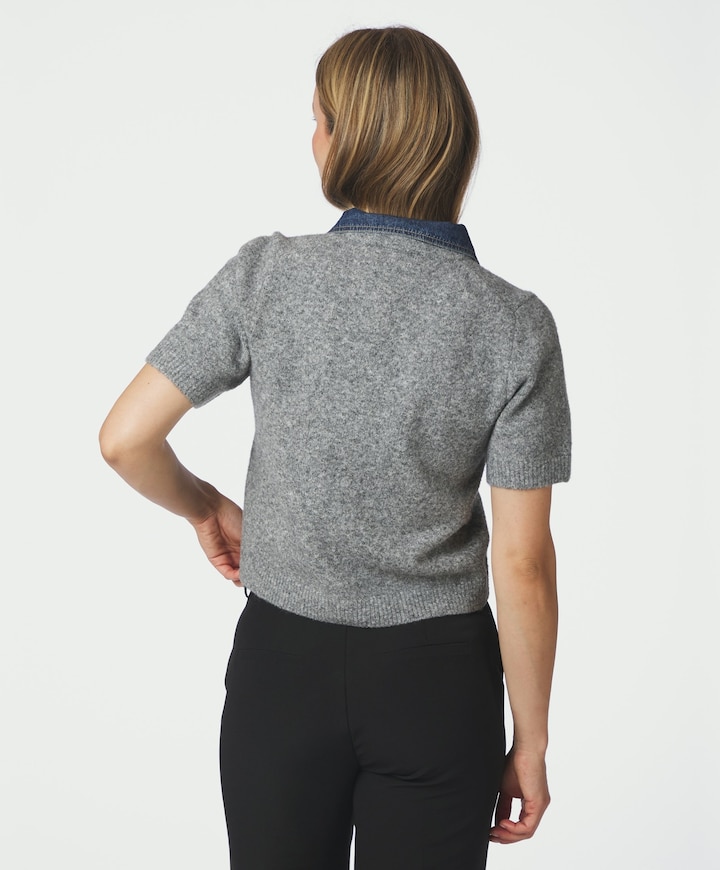 Dames vest grijs