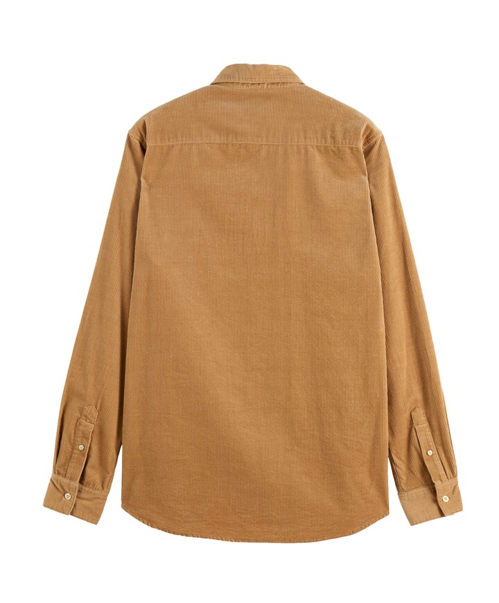 Heren overhemd lange mouw beige