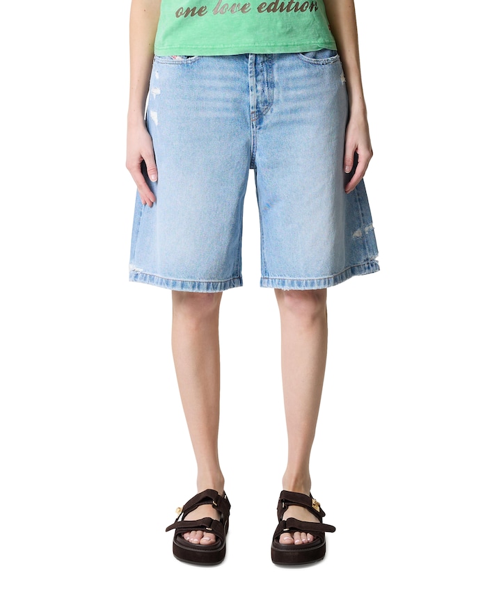 DE-SIRE-SHORT SHORTS dames korte broek blauw