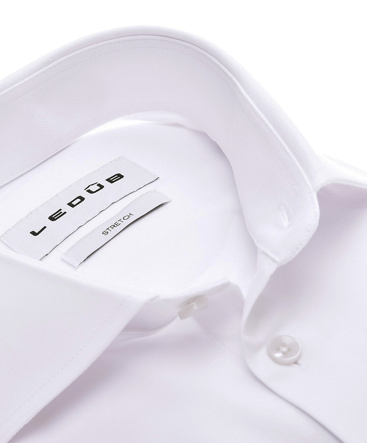 Heren overhemd extra lange mouw wit